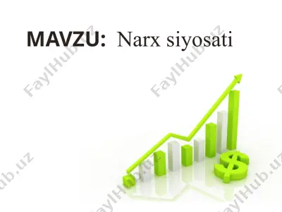narx siyosati — PPT