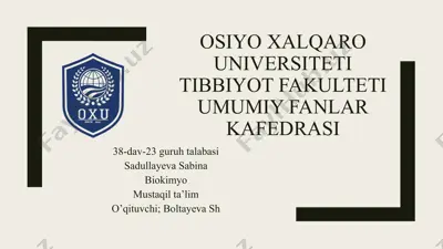 nerv hujayralarida metobolizm jarayonlari — PPTX
