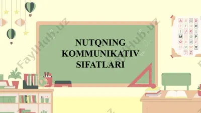 nutqning kommunikativ sifatlari — PPTX