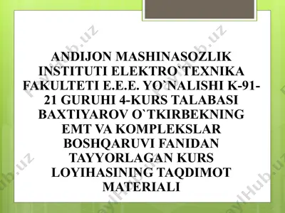 chastota o‘zgartgichi – asinxron mator tizimi — PPTX