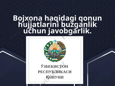 bojxona haqidagi qonun hujjatlarini buzganlik uchun javobgarlik — PPTX