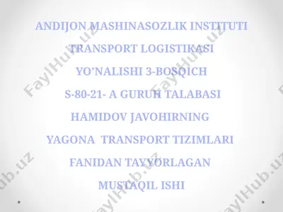 mustaqil ish “bojxona nazoratining vazifalari, turlari va usullari” — PPTX