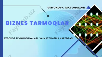 biznes tarmoqlar — PPTX
