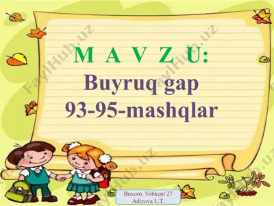 buyruq gap — PPTX