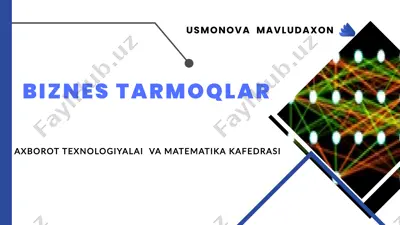 biznes tarmoqlar — PPTX