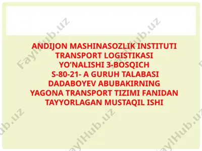 havo transporti tasnifi, yutuqlari va rivojlantirish muammolari — PPTX
