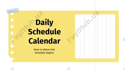 daily schedule calendar — PPTX