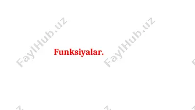 funksiyalar — PPTX