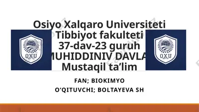 metabolik sindrom kelib chiqish sabablari va uning asoslari asoratlari — PPTX