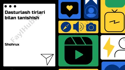 dasturlash tillari bilan tanishish — PPTX