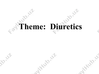 diuretics — PPT