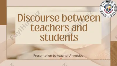 discourse between teachers and students — PPTX