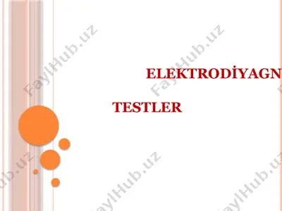 elektrodiyagnostik testler — PPTX