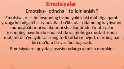 emotsiyalar — PPTX