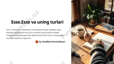 esse va uning turlari — PPTX