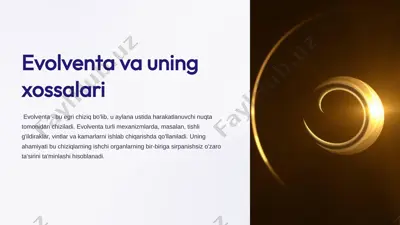 evolventa va uning xossalari — PPTX