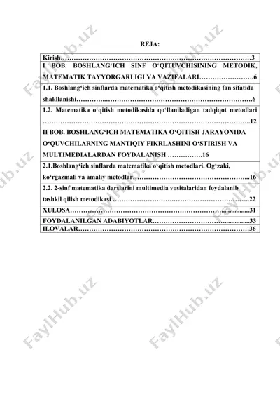 mantiqiy fikrlashni rivojlantirish — DOCX