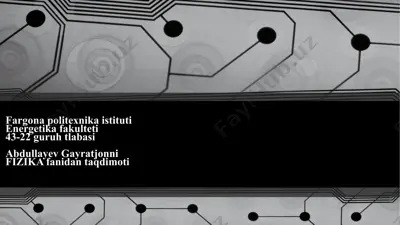 paralel toklarni o‘zaro ta’siri — PPTX