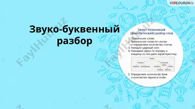 звуко-буквенный разбор — PPTX