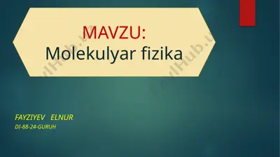 molekulyar fizika — PPTX