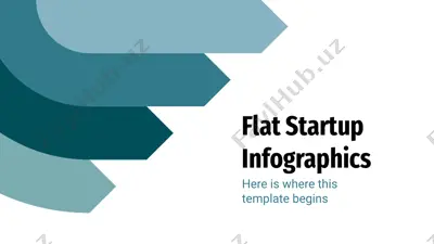flat startup infographics — PPTX