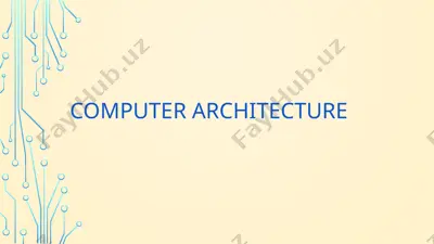 computer architecture — PPTX