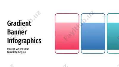 gradient banner infographics — PPTX