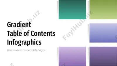 gradient table of contents infographics — PPTX