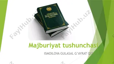 majburiyat tushunchasi — PPTX
