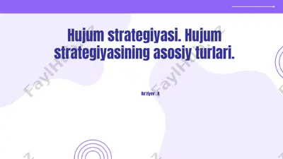 hujum strategiyasi — PPTX