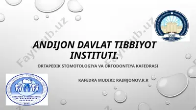 tish qatorlari deformatsiyalarining bartaraf qilishning apparatur-jarrohlik usuli — PPTX