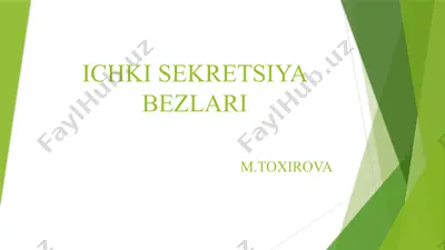 ichki sekretsiya bezlari — PPTX