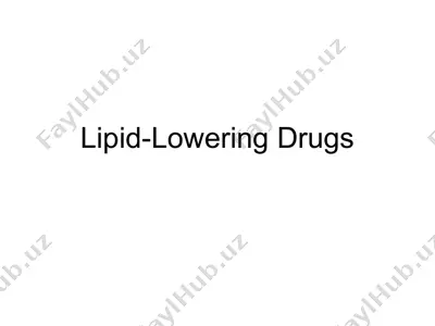 lipid-lowering drugs — PPT