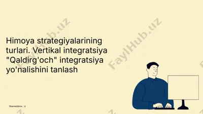 himoya strategiyalarining turlari — PPTX