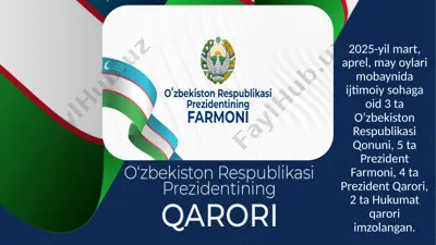ijtimoiy sohaga oid qonunlar va qarorlar — PPTX
