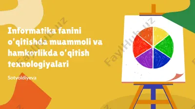 informatika fanini o’qitishda muammoli va hamkorlikda o’qitish texnologiyalari — PPTX