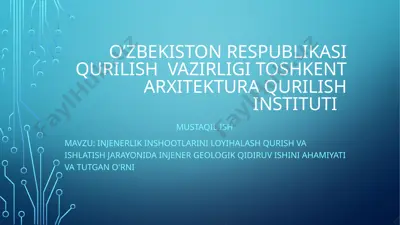 inshootlarini loyihalash — PPTX