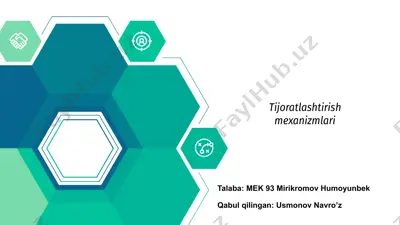 tijoratlashtirish mexanizmlari — PPTX