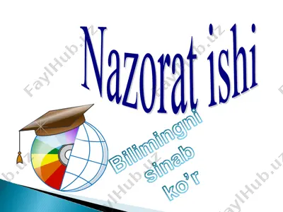 nazorat ishi — PPT