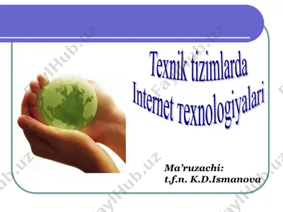 texnik tizimlarda internet техnологиялари — PPT