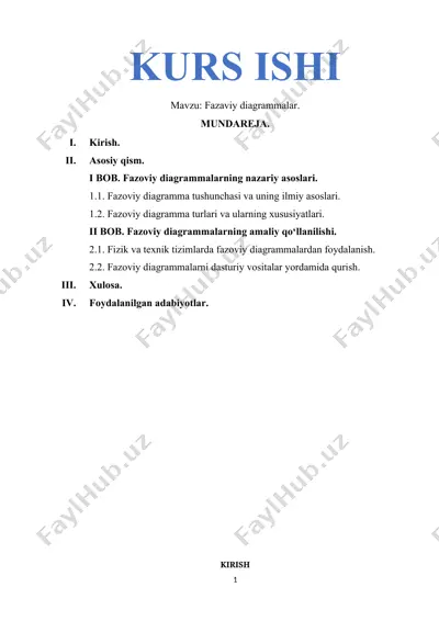fazaviy diagrammalar — DOCX