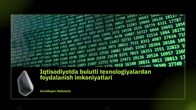 bulutli texnologiyalardan foydalanish imkoniyatlari — PPTX