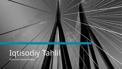 iqtisodiy tahlil — PPTX