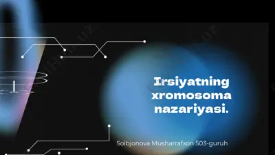 irsiyatning xromosoma nazariyasi. — PPTX