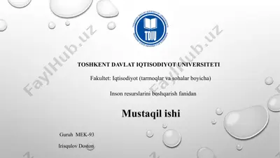 inson resurslari axbarot tizimi — PPTX