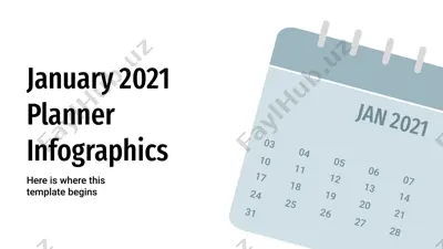 january 2021 planner infographics — PPTX