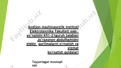 elektr pechlarning tuzilishi va ishlash prinsipi va elektr yoy pechlar — PPTX