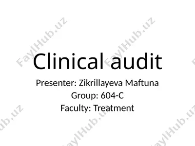 clinical audit — PPTX