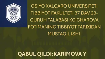 arab xalifaligi davrining tibbiyot rivoji — PPTX