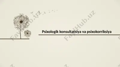 psixologik konsultatsiya va psixokorriksiya art terapiya — PPTX